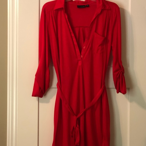 Orange-ish shirt dress - Picture 1 of 5